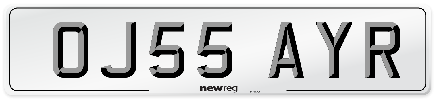 OJ55 AYR Number Plate from New Reg
